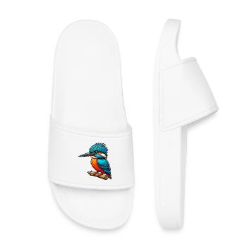 Eisvogel - Kinder Badelatschen - Weiß - Vorne