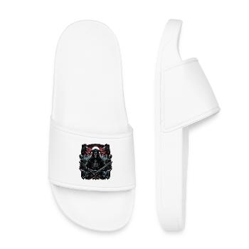 Death with Grim Reaper Guitar - Kids’ Pool Sliders - white - Front