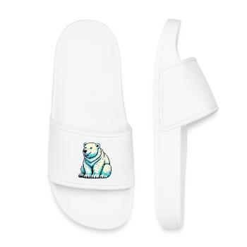 Ours blanc - Claquettes enfant - blanc - Devant