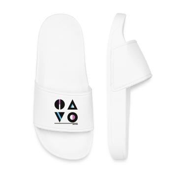 Abstrakte Geometrie Design - Stylische Mode - Kinder Badelatschen - Weiß - Vorne