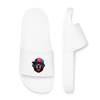 Dog - Kids’ Pool Sliders - white - Front
