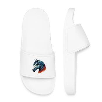 Horse - Kids’ Pool Sliders - white - Front