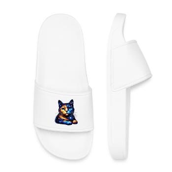 Chat - Claquettes enfant - blanc - Devant