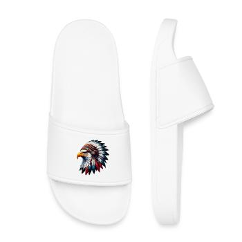 American Indian Eagle American Red Skins - Kids’ Pool Sliders - white - Front
