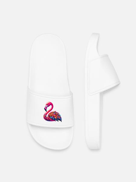 Flamingo - Kinder Badelatschen - Weiß