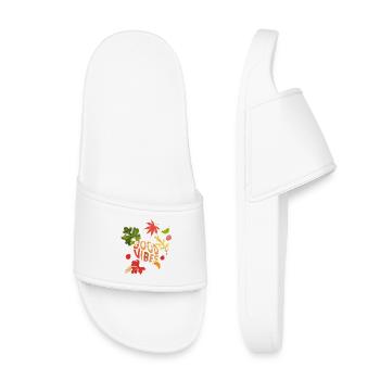 Autumn Vibes - Kids’ Pool Sliders - white - Front