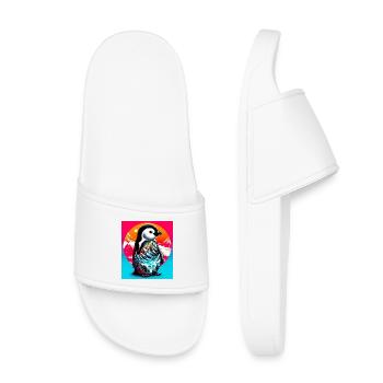 pingouin - Claquettes enfant - blanc - Devant