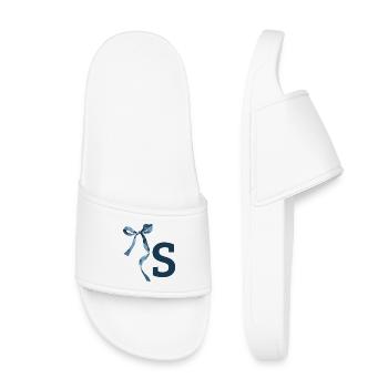Monogramme s idée cadeau  - Claquettes enfant - blanc - Devant