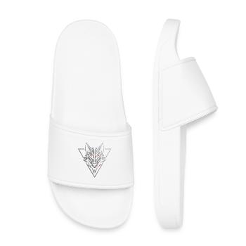 Alpha Spirit Geometric Wolf T-Shirt - Kids’ Pool Sliders - white - Front