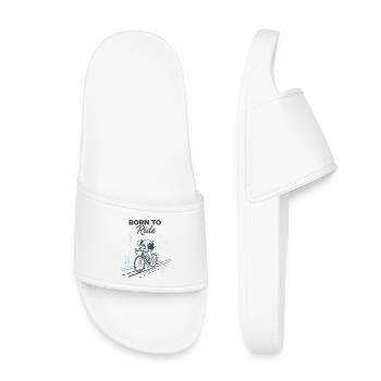 Né pour rouler - Claquettes enfant - blanc - Devant