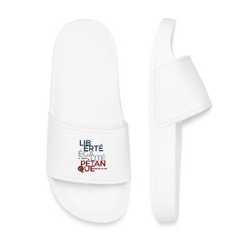 Liberté Égalité Pétanque Boule - Claquettes enfant - blanc - Devant