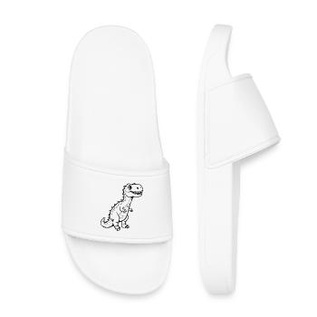 Dinosaur Black - Claquettes enfant - blanc - Devant