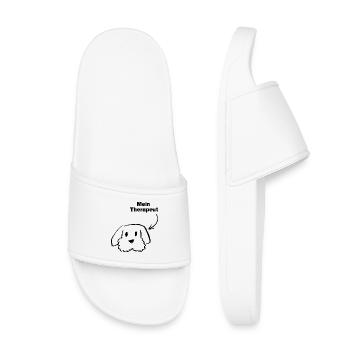 MY THERAPIST: DOG! 🐶 DOGLOVER FUR NOSES DOGS - Kids’ Pool Sliders - white - Front