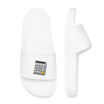 Calculatrice de costumes de carnaval Professeur de maths - Claquettes enfant - blanc - Devant