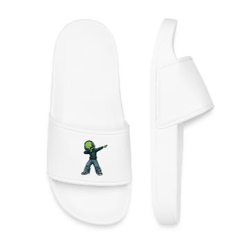 Extraterrestre en dab – Motif de dessin animé de science-fiction drôle - Claquettes enfant - blanc - Devant
