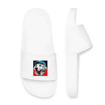 Golden Retriever Hund - Kinder Badelatschen - Weiß - Vorne