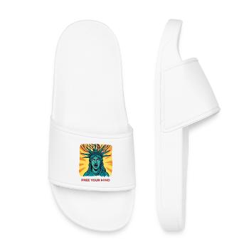FREE YOUR MIND #3 - freedom & rights - Claquettes enfant - blanc - Devant