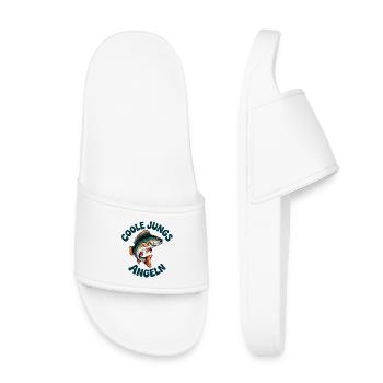 Motif de dessin animé Cool Guys qui pêchent - Claquettes enfant - blanc - Devant