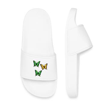 Butterflies Neon - Kids’ Pool Sliders - white - Front