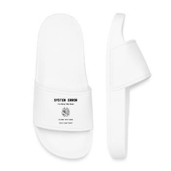 System Error Backprint – Aesthetic Mental Health - Kids’ Pool Sliders - white - Front