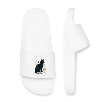 Sternenkatze Konstellation - Kinder Badelatschen - Weiß - Vorne