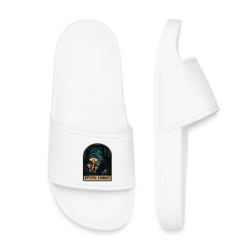 Mystic Forest Mushroom Magic - Kids’ Pool Sliders - white - Front