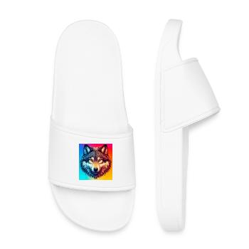 Wolf - Kids’ Pool Sliders - white - Front