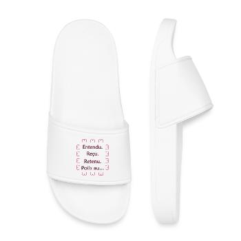 Entendu. Reçu. Retenu. Poils au… Noir Rose - Claquettes enfant - blanc - Devant