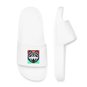 Loup - Claquettes enfant - blanc - Devant