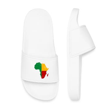 Benin Flag Africa used - Kids’ Pool Sliders - white - Front