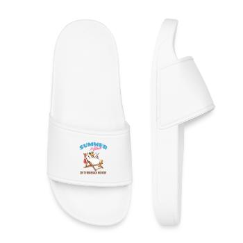 Sommervibes Gans am Strand - Kinder Badelatschen - Weiß - Vorne