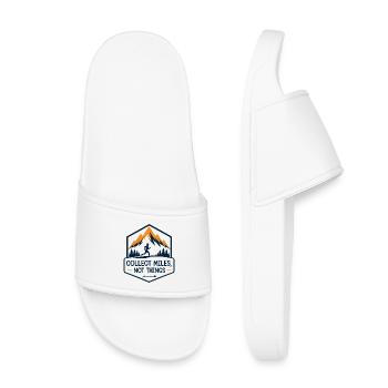 Course en sentier. Collectionner des miles, pas des choses - Claquettes enfant - blanc - Devant