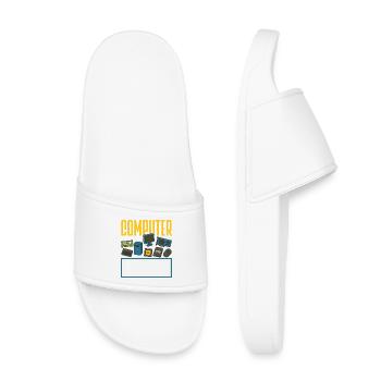 Computer Whisperer Computer Scientist - Kids’ Pool Sliders - white - Front