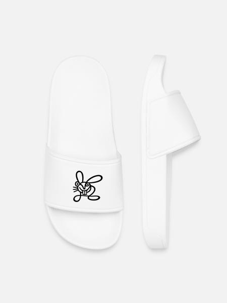 Stroke Hare - Kids’ Pool Sliders - white