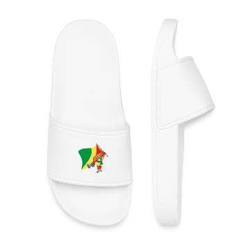 Kongo (Brazzaville) Fan Hund - Kinder Badelatschen - Weiß - Vorne
