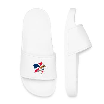 Chien fan de République dominicaine - Claquettes enfant - blanc - Devant