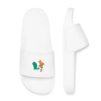 Irlande fan chien - Claquettes enfant - blanc - Devant