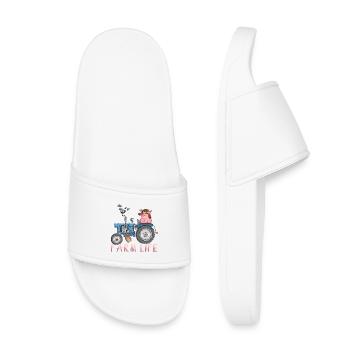 Funny farm - farm life - Kids’ Pool Sliders - white - Front
