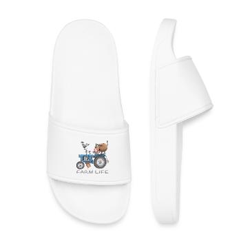 Funny farm - farm life - Kids’ Pool Sliders - white - Front