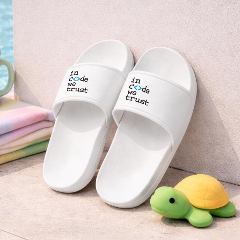 in code we trust ! Kids’ Pool Sliders