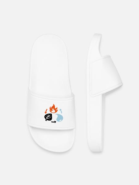Fire, Water, Plant Elements - Kids’ Pool Sliders - white
