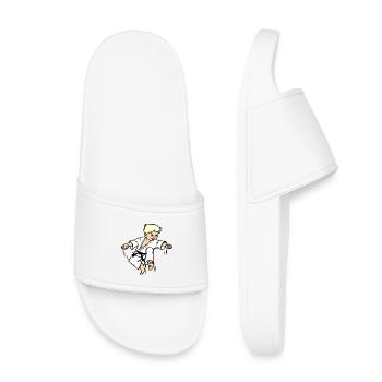 Karaté enfant ou judo enfant ceinture noire - Claquettes enfant - blanc - Devant