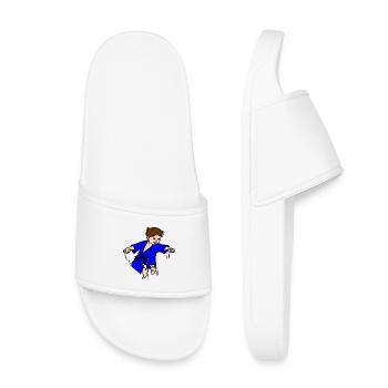 Costume bleu Karaté enfant ou judo enfant ceinture noire - Claquettes enfant - blanc - Devant