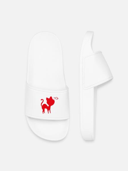 Cat - Kids’ Pool Sliders - white