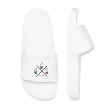 Funny design in colorful with cacti - Kids’ Pool Sliders - white - Front