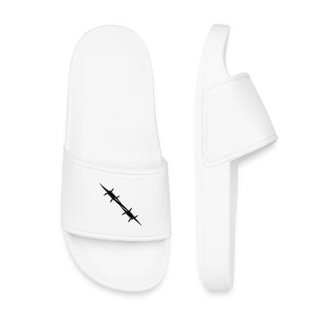 Pièce d’accouplement en fil de fer barbelé - Claquettes enfant - blanc - Devant