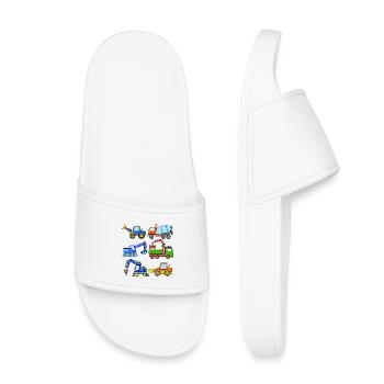 Véhicules de chantier Véhicule - Claquettes enfant - blanc - Devant