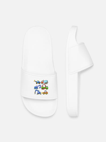 Véhicules de chantier Véhicule - Claquettes enfant - blanc