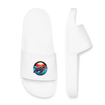 Sea turtle - Kids’ Pool Sliders - white - Front