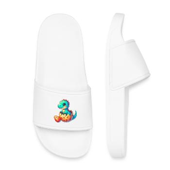 Dinosaure - Claquettes enfant - blanc - Devant